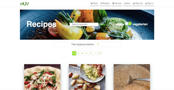 NuV Web Recipes